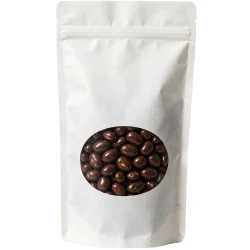 White Kraft 16 oz. Window Stand Up Pouch