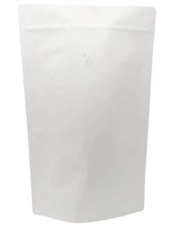 5 lb Stand Up Pouch with valve White Kraft WHITE KRAFT/PET/ALU/LLDPE