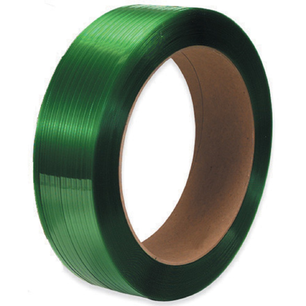 5/8x0.025x4400 green hand grade polyester strapping