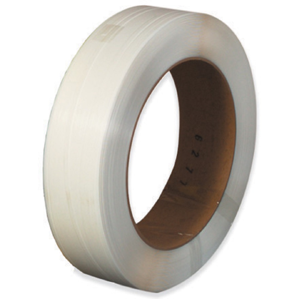 1/4x0.023x18000 white machine grade poly strapping