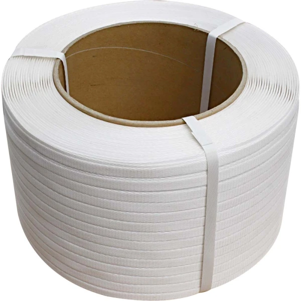 0.024 ga White 9mm x 12900' White Polypropylene Strapping 9mm x 12900' White Polypropylene Strapping