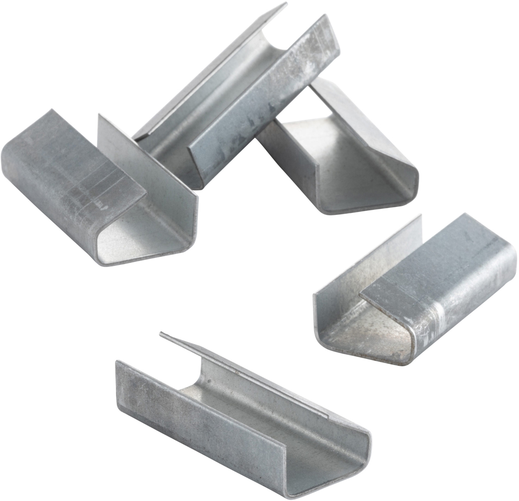 Group of 5/8 Open Metal Seals for PP Strapping