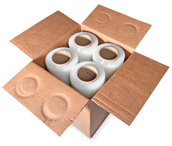 15 x 1500 x 80 Ga Hand Stretch Film Case Case of 4 rolls of 80ga 15 x 1500 Hand Stretch Wrap