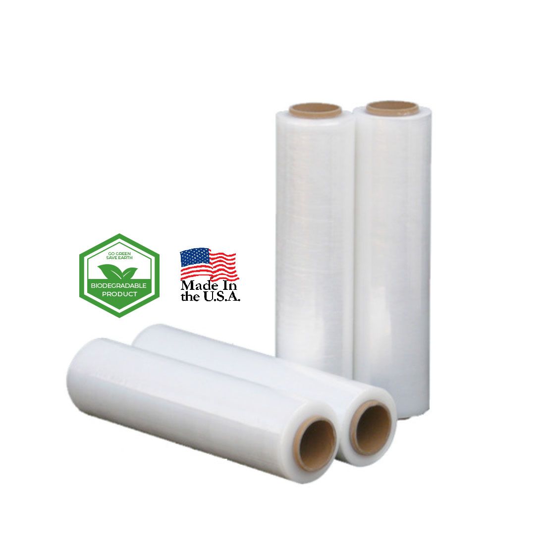 AgTec Stretch Wrap Elastic Plastic Film 60 GA (18in x 1200ft)