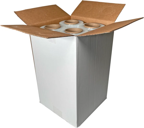 18 x 1500 x 80 Ga Blown Hand Stretch Film Case 80ga 18 x 1500 Blown Stretch Wrap Case