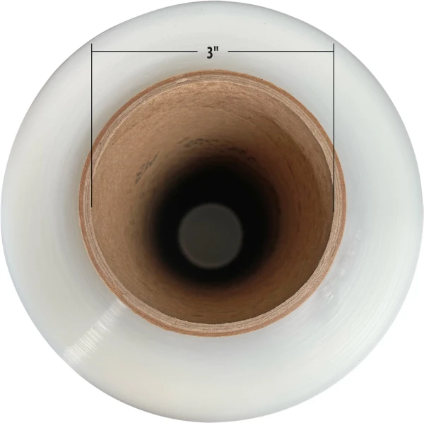 18 x 1500 x 80 Ga Blown Hand Stretch Film Core Size 80ga 18 x 1500 Blown Stretch Wrap 3 inch Core Size