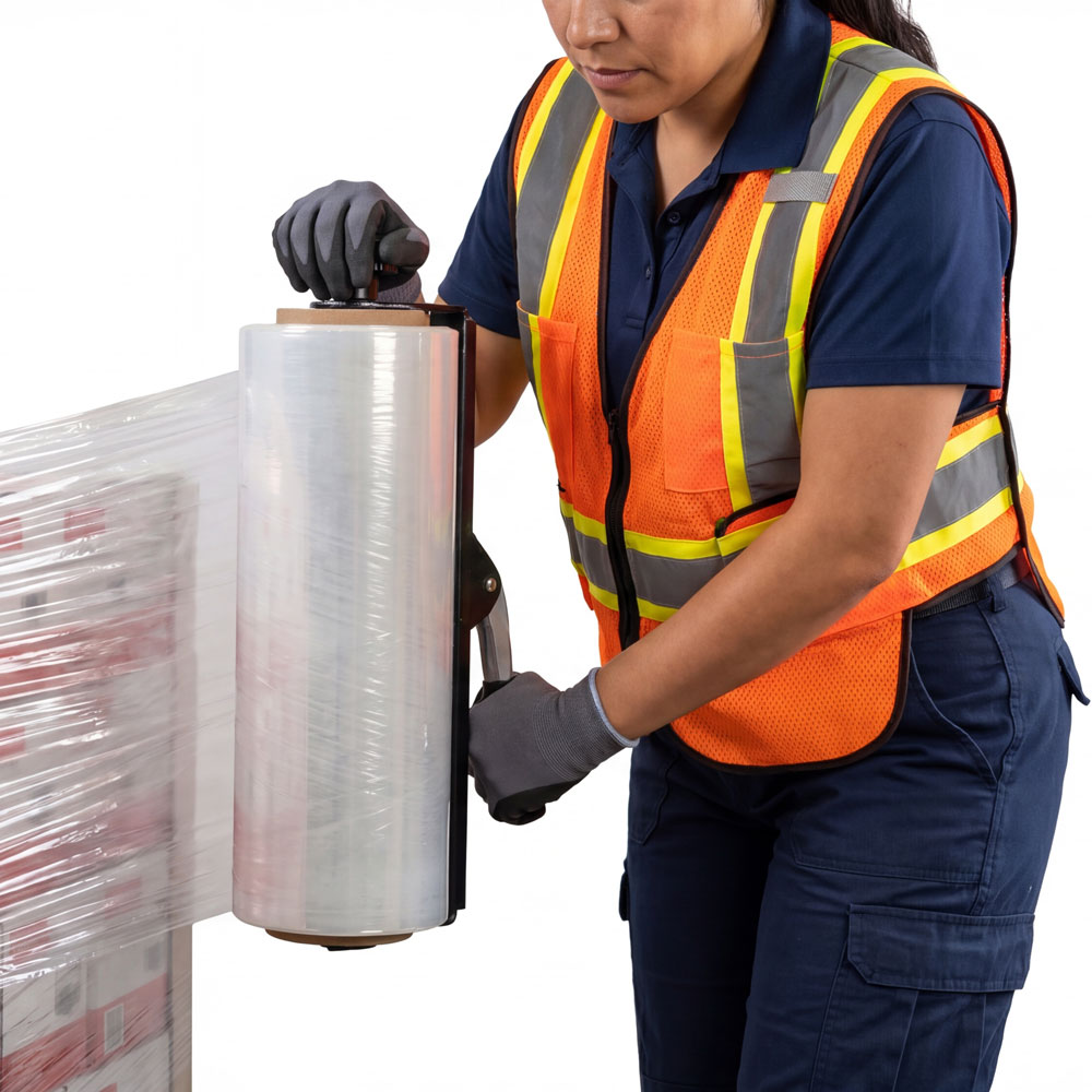 Secured Shipment with 70ga 18 x 1500 Hand Stretch Wrap
