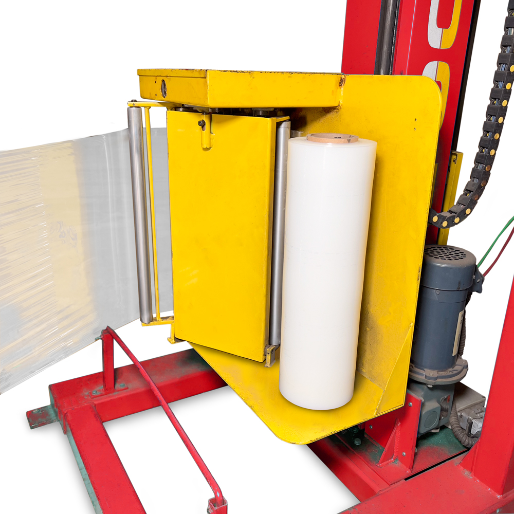 80ga 20 x 6000 Blown Stretch Wrap on Red Stretch Wrap Machine