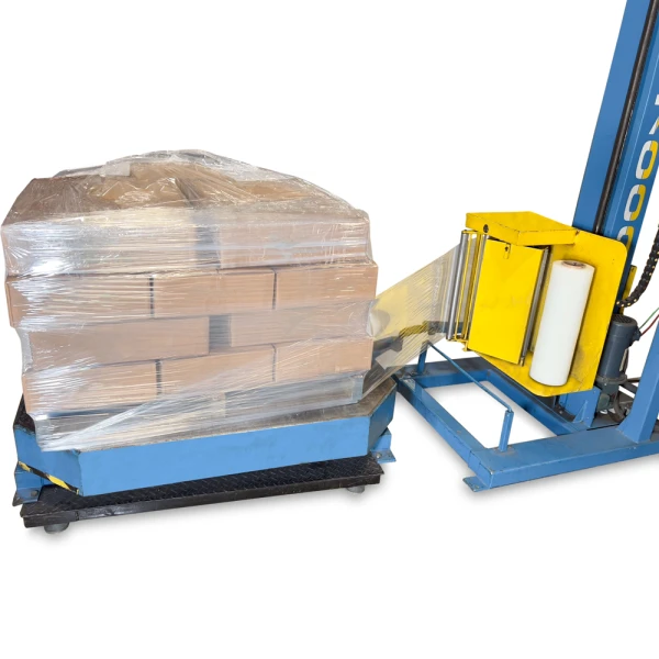 20 x 6000 x 80 Ga Machine Grade Stretch Film on Pallet of Boxes Pallet of Boxes with 80ga 20 x 6000 Machine Grade Stretch Wrap