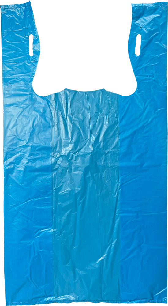 11.5 x 6.5 x 21 Blue T-Shirt Bag Blue T-Shirt Bag 11.5 x 6.5 x 21