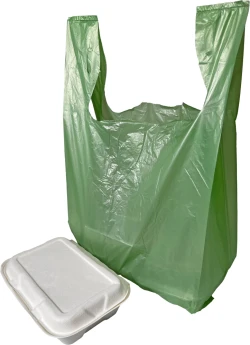 11.5" x 6.5" x 21" Green T-Shirt Bag