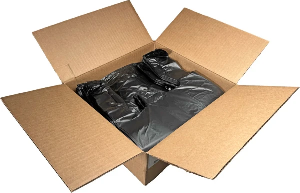 Case of 11.5 x 6.5"x 21 Plain Black T-Shirt Bags