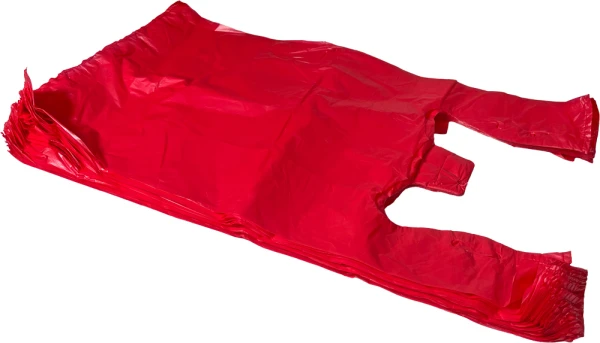 11.5 x 6.5 x 21 Red T-Shirt Bag 100 Bags Red T-Shirt Bag 11.5 x 6.5 x 21 100 Bags