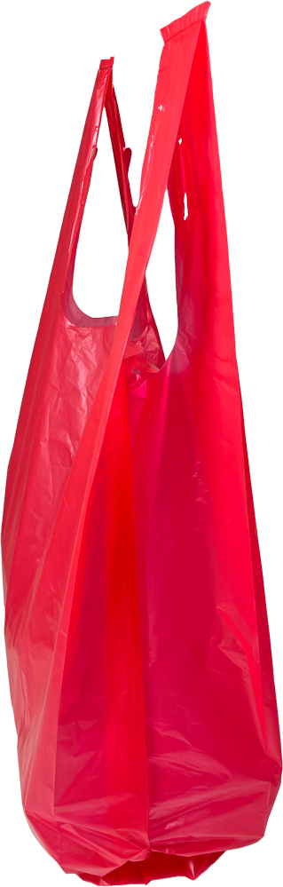 11.5 x 6.5 x 21 Red T-Shirt Bag Side Gusset Red T-Shirt Bag 11.5 x 6.5 x 21 Side Gusset