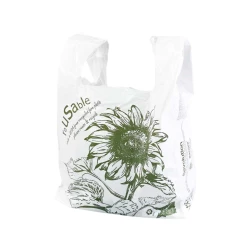 12 x 7 x 21 Sunflower Print T-Shirt Bag