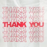 Thank You Print on Front of 18 x 8 x 28 Retail Thank You Bags 0.65 Mil