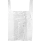Physical 18 x 8 x 28 White T-Shirt Bag 0.65 Mil