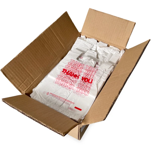 6 x 3 x 12 Thank You Shopping Bags 0.65 Mil Case Case of 6 x 3 x 12 Thank You Shopping Bags 0.65 Mil