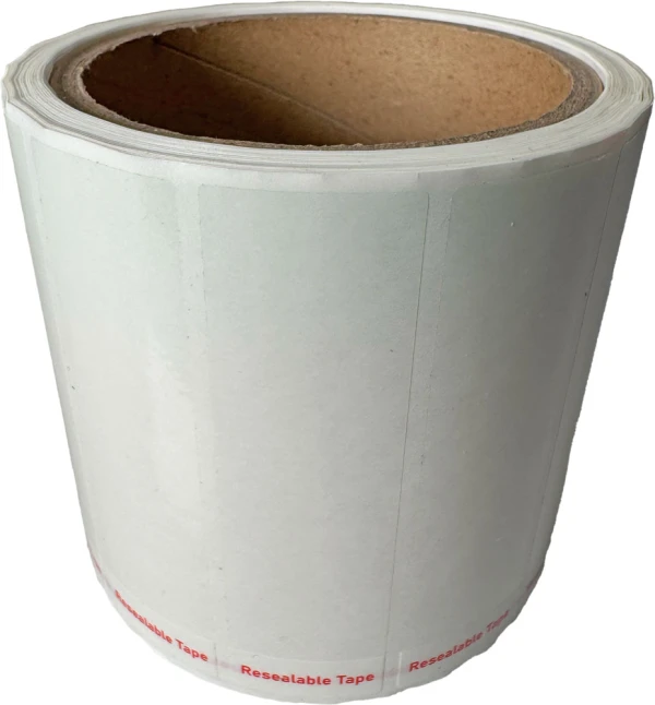 1 x 3.5 Resealable Tape Strips for Laminated Bags 1 x 3.5 Reusable Tape Strips for Bag Sealing
