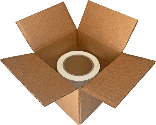1.5 x 3.5 Resealable Tape Strips for Laminated Bags - 1000/Roll Case Case of 1.5 x 3.5 Reusable Tape Strips for Bag Sealing - 1000/Roll