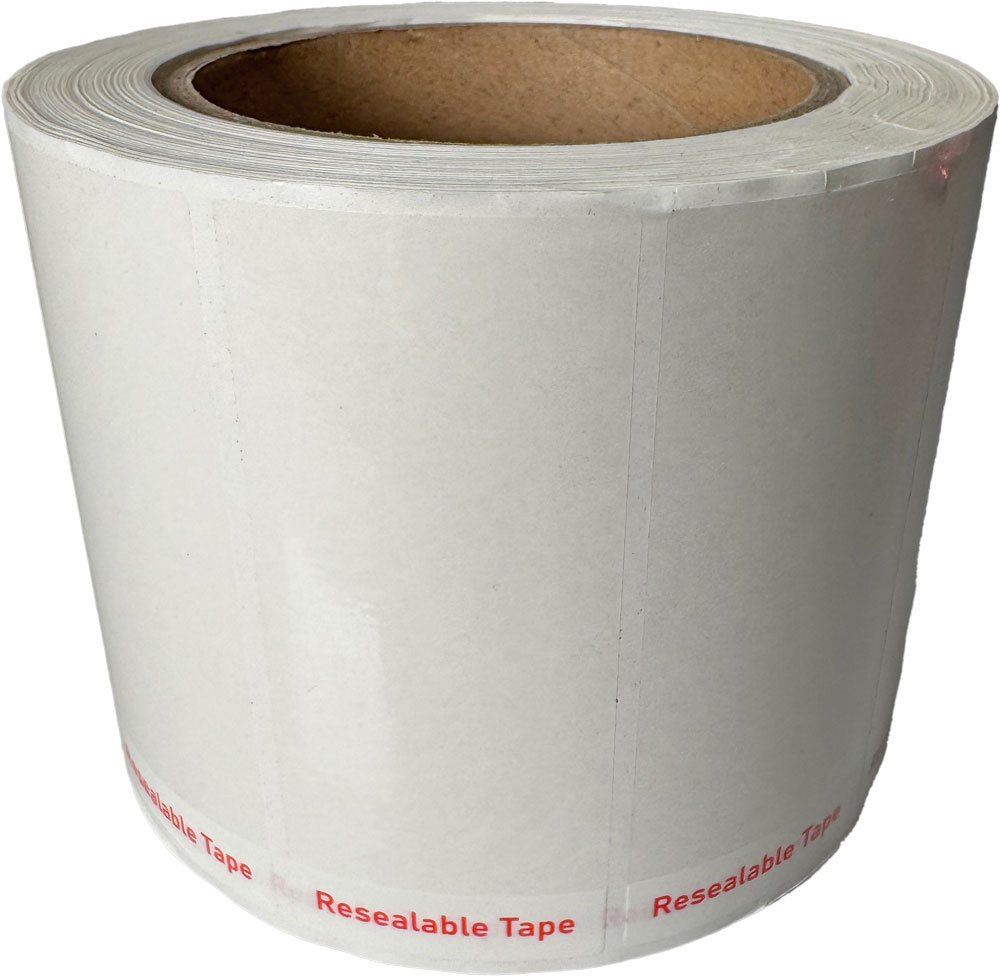 1.5 x 3.5 Reusable Tape Strips for Bag Sealing - 1000/Roll