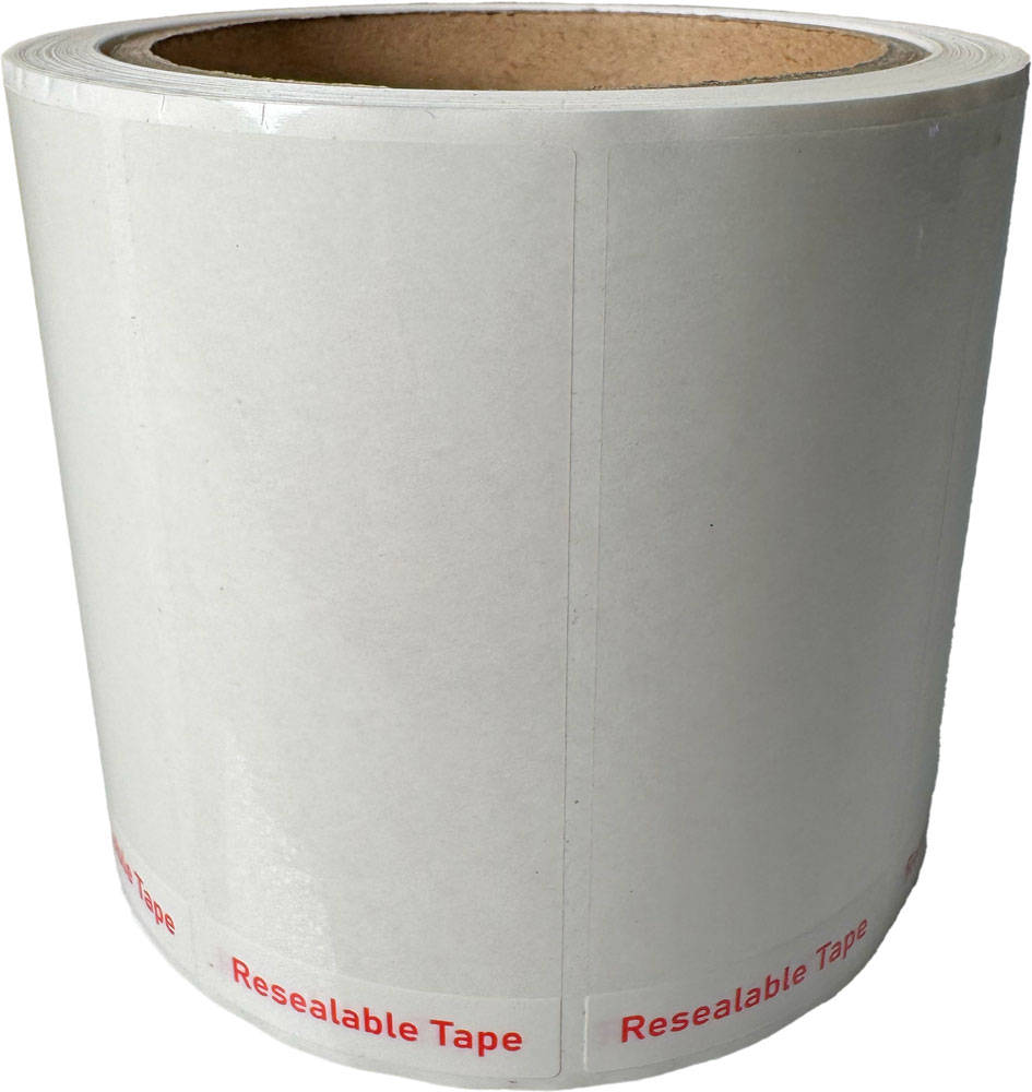 1.5 x 3.5 Reusable Tape Strips for Bag Sealing - 500/Roll