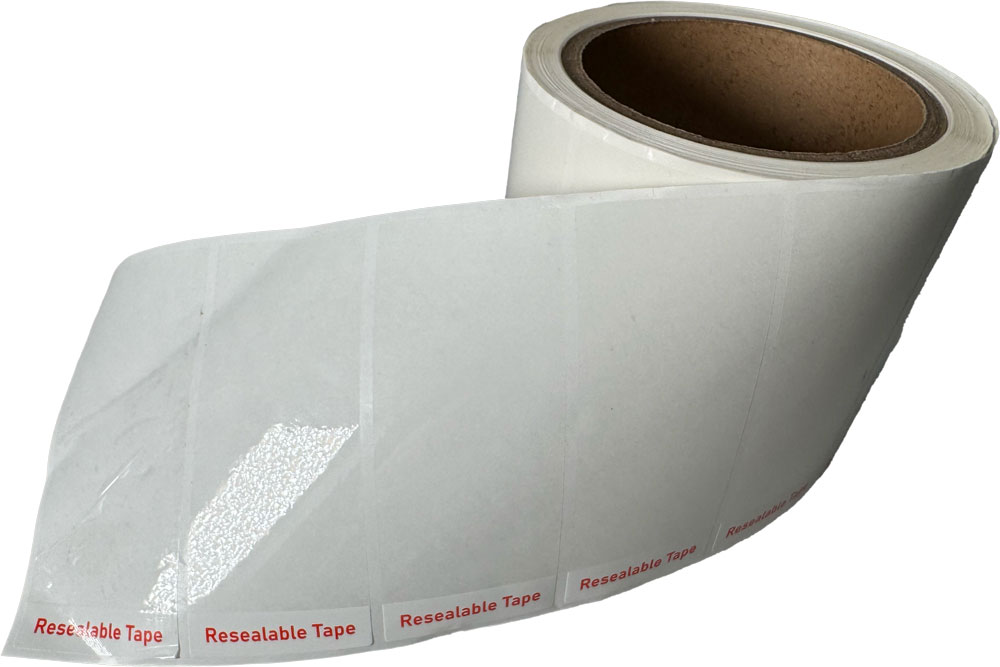 1.5 x 3.5 Reusable Tape Strips for Bag Sealing - 500/Roll