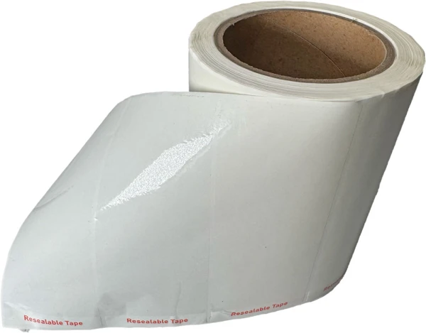 3.25 x 5.5 Resealable Tape Strips for Laminated Bags 3.25 x 5.5 Reusable Tape Strips for Bag Sealing