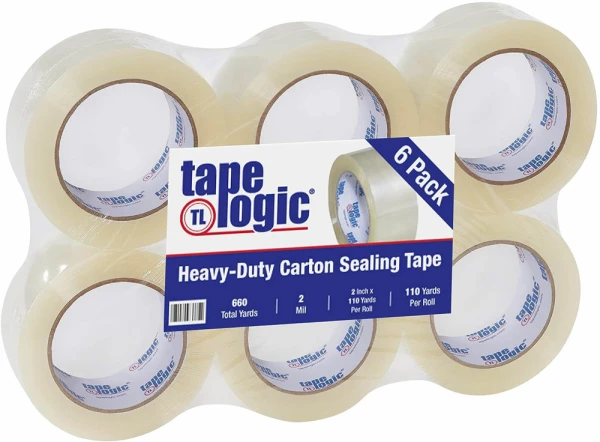 2 x 110 Yds 2 Mil Clear Acrylic Tape - 6/Pack