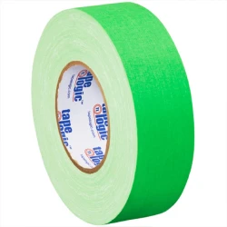 2" x 50 yds 11 Mil Fluorescent Green Gaffers Tape