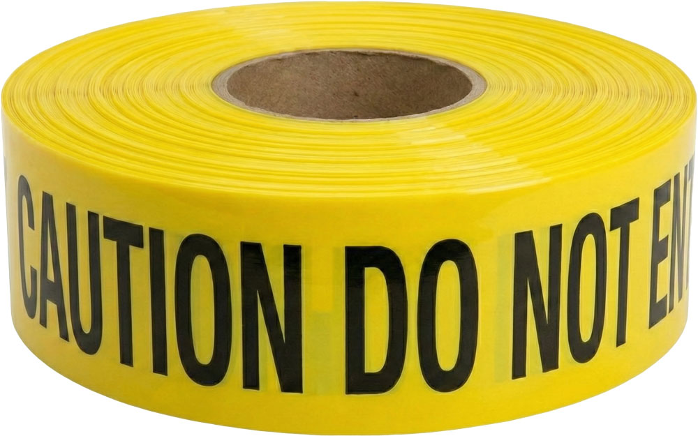Yellow  3 x 1000 CAUTION DO NOT ENTER Barricade Tape - 3 Mil