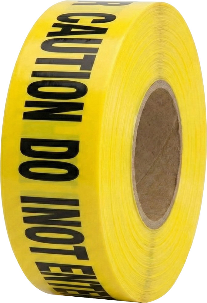 Yellow  3 x 1000 CAUTION DO NOT ENTER Barricade Tape - 3 Mil