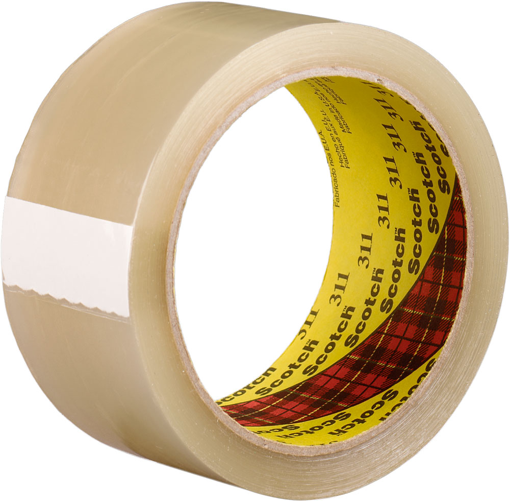 3M 311 Scotch Clear Box Sealing Tape, 2 inches x 110 Yards