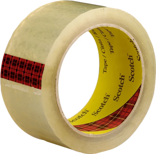 3M 3743 Clear 48mm x 50m 2.6 Mil Scotch High Tack Sealing Tape 3M 3743 2 x 55 yds 2.6 mil Hot Melt Box Sealing Tape