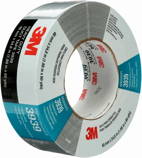 3M 3939 72 mm x 55 m 9 mil Duct Tape - 9 Mil Silver 3M 3939 72 mm x 55 m 9 mil Duct Tape - 9 Mil