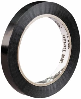 Black 3M 860 12 mm x 55 m Tartan Strapping Tape - 2.8 Mil