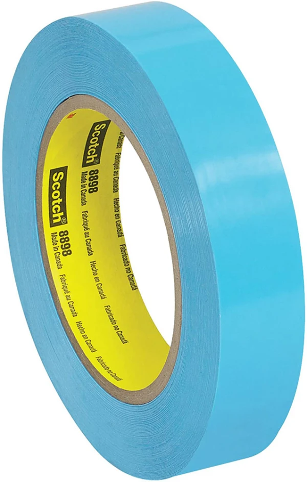 3M 8898 18 mm x 55 m Scotch Film Strapping Tape - 4.6 Mil Ivory 3M 8898 18 mm x 55 m Scotch Film Strapping Tape - 4.6 Mil