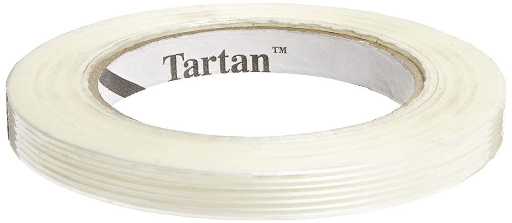 Single Roll of 3M 8934 12 mm x 55 m Tartan Filament Tape - 4 Mil