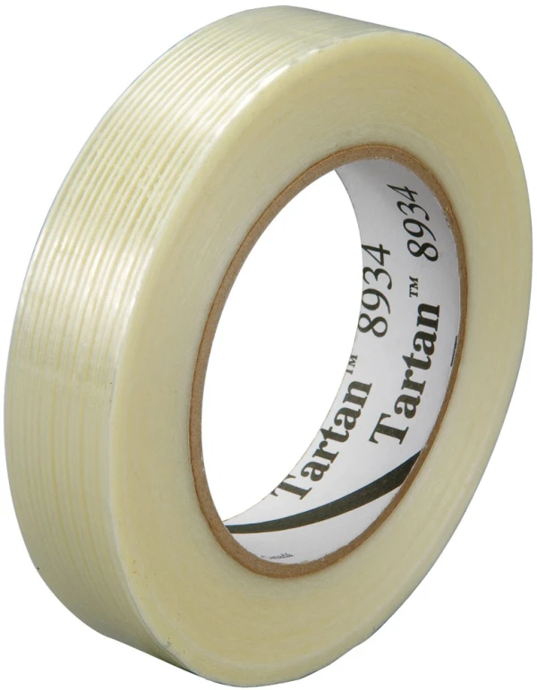 3M 8934 24 mm x 55 m Tartan Filament Tape - 4 Mil 3M 8934 24 mm x 55 m Tartan Filament Tape - 4 Mil
