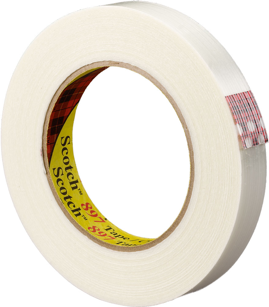 3M 897 Scotch Filament Tape Clear, 1/2 inch x 60 Yards
