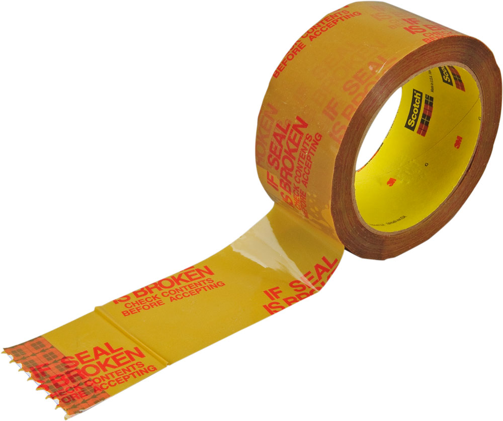 2 x 55 yds. Tan 3M 3732 Pre-Printed Carton Sealing Tape