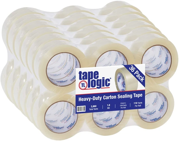 Acrylic 1.8 mil 2 x 110 yds Clear Tape Logic Carton Sealing Tape 36 Roll Case Case of Acrylic 1.8 mil 2 x 110 yds Clear Tape Logic Carton Sealing Tape 36 Rolls