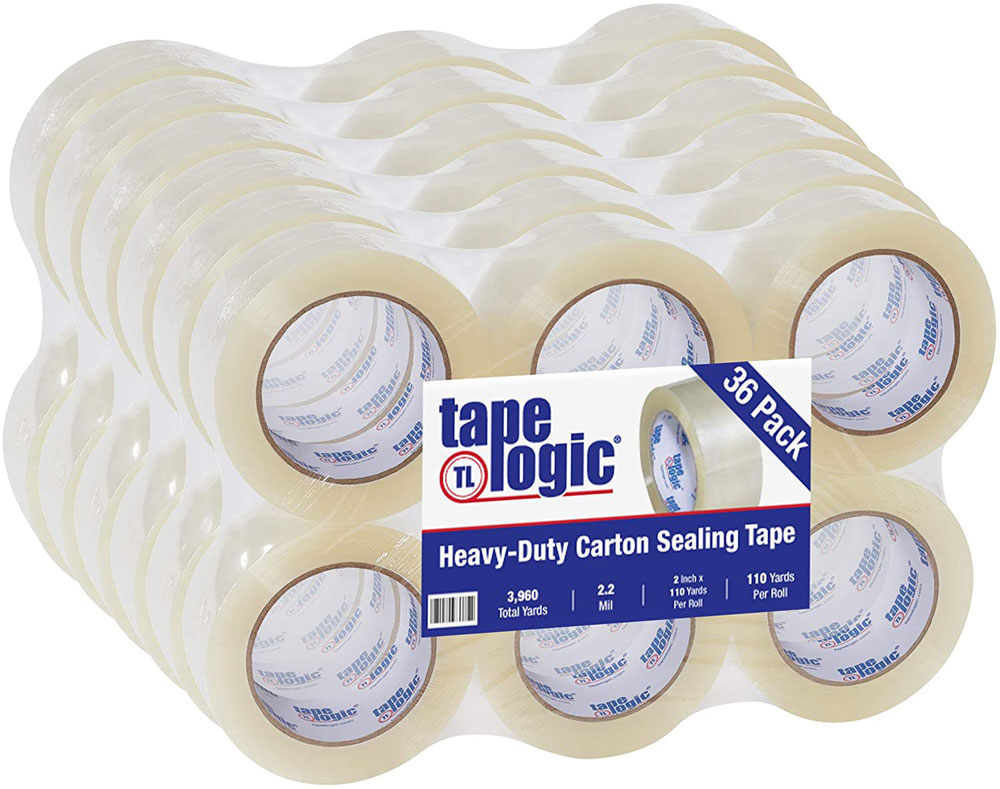 Industrial Duty 2" x 110 yds 2.2 mil Clear Acrylic Carton Sealing Tape