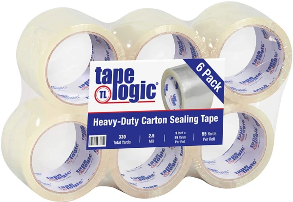 Hot Melt 2.5 mil 3 x 55 yds Clear Tape Logic Carton Sealing Tape 6 Roll Case Hot Melt 2.5 mil 3 x 55 yds Clear Tape Logic Carton Sealing Tape 6 Roll Case Heat Shrunk