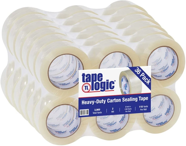 Acrylic 2 mil 2 x 110 yds Clear Tape Logic Carton Sealing Tape 36 Roll Case 36 Roll Case of Acrylic 2 mil 2 x 110 yds Clear Tape Logic Carton Sealing Tape