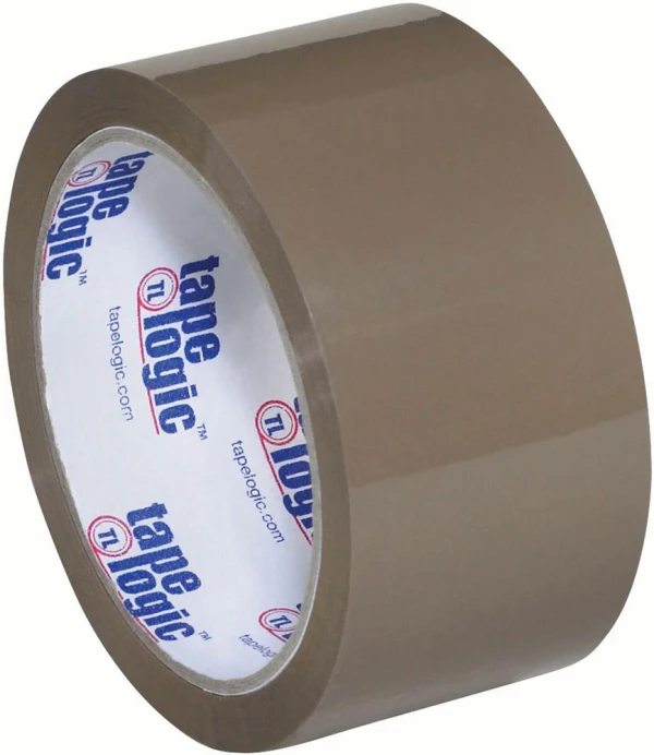 Hot Melt 1.6 mil 2 inch x 55 yds Tan Tape Logic Carton Sealing Tape Roll