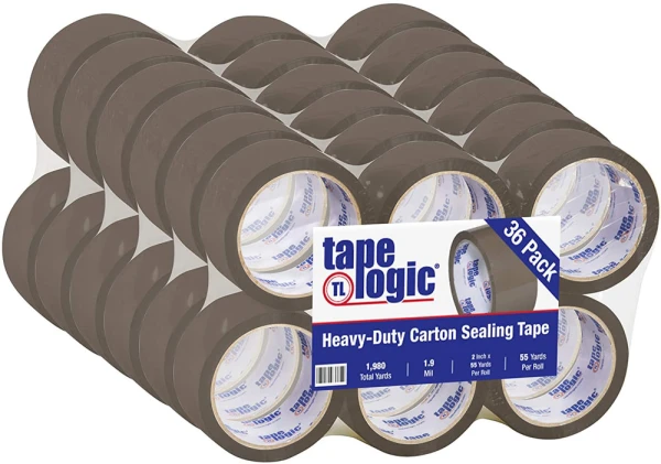Hot Melt 1.9 mil 2 x 55 yds Tan Tape Logic Carton Sealing Tape Case of 36 Rolls Heat Shrunk Case of Hot Melt 1.9 mil 2 x 55 yds Tan Tape Logic Carton Sealing Tape