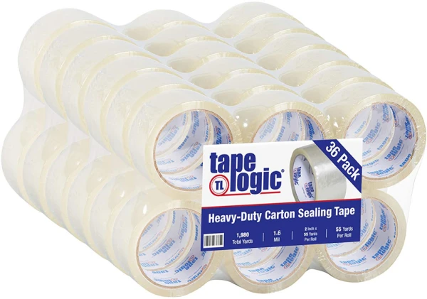 Hot Melt 1.6 mil 2 inch x 55 yds Clear Tape Logic Carton Sealing Tape Case Hot Melt 1.6 mil 2 inch x 55 yds Clear Tape Logic Carton Sealing Tape Case