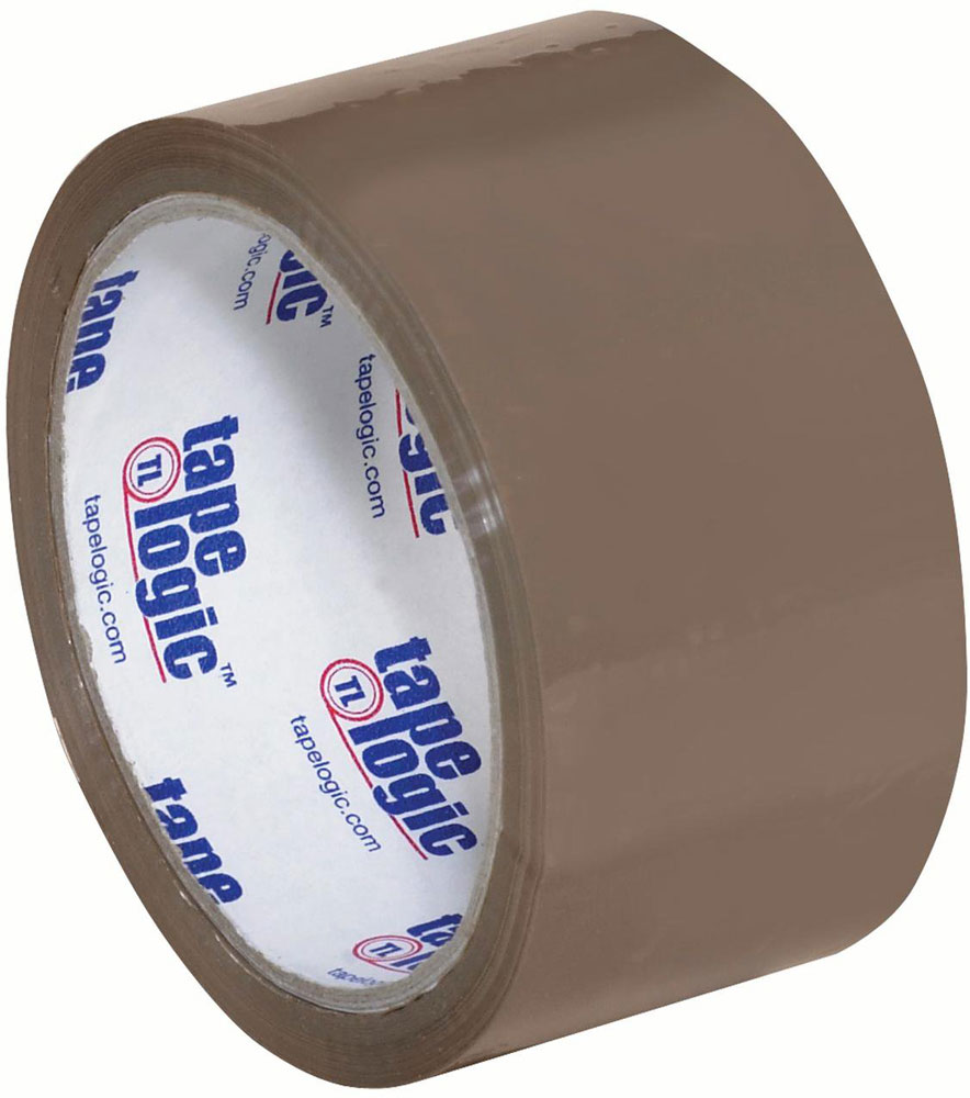 Heavy Duty 2 x 55 yds 2.5 mil Tan Hot Melt Carton Sealing Tape