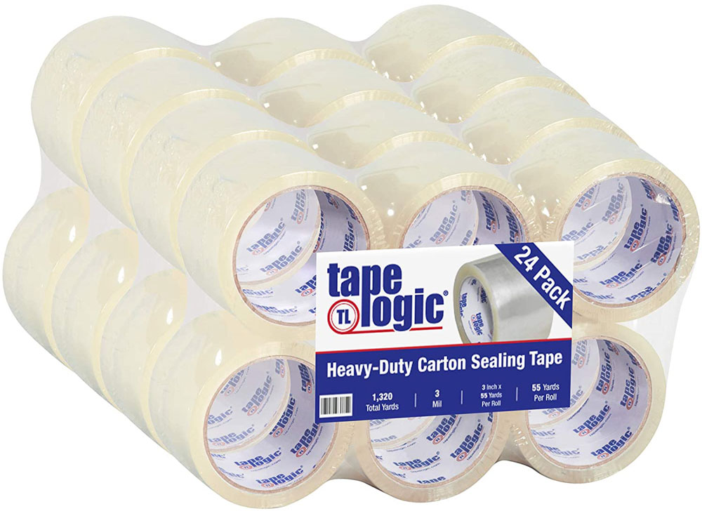 Super Heavy Duty 3 x 55 yds 3 mil Clear Hot Melt Carton Sealing Tape 24 Roll Case